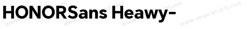 HONORSans Heawy字体转换